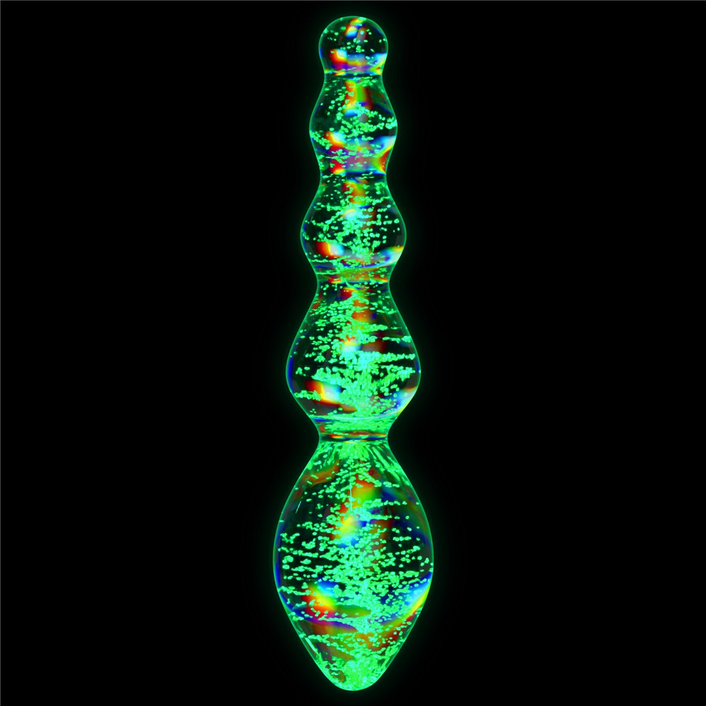 Glow-in-the-dark Twilight Gleam Glass Dildo-Tantalizing Orbs | ViPstore.hu - Erotika webáruház #7 - EAN 6942063400707 | SKU LVTOY00767