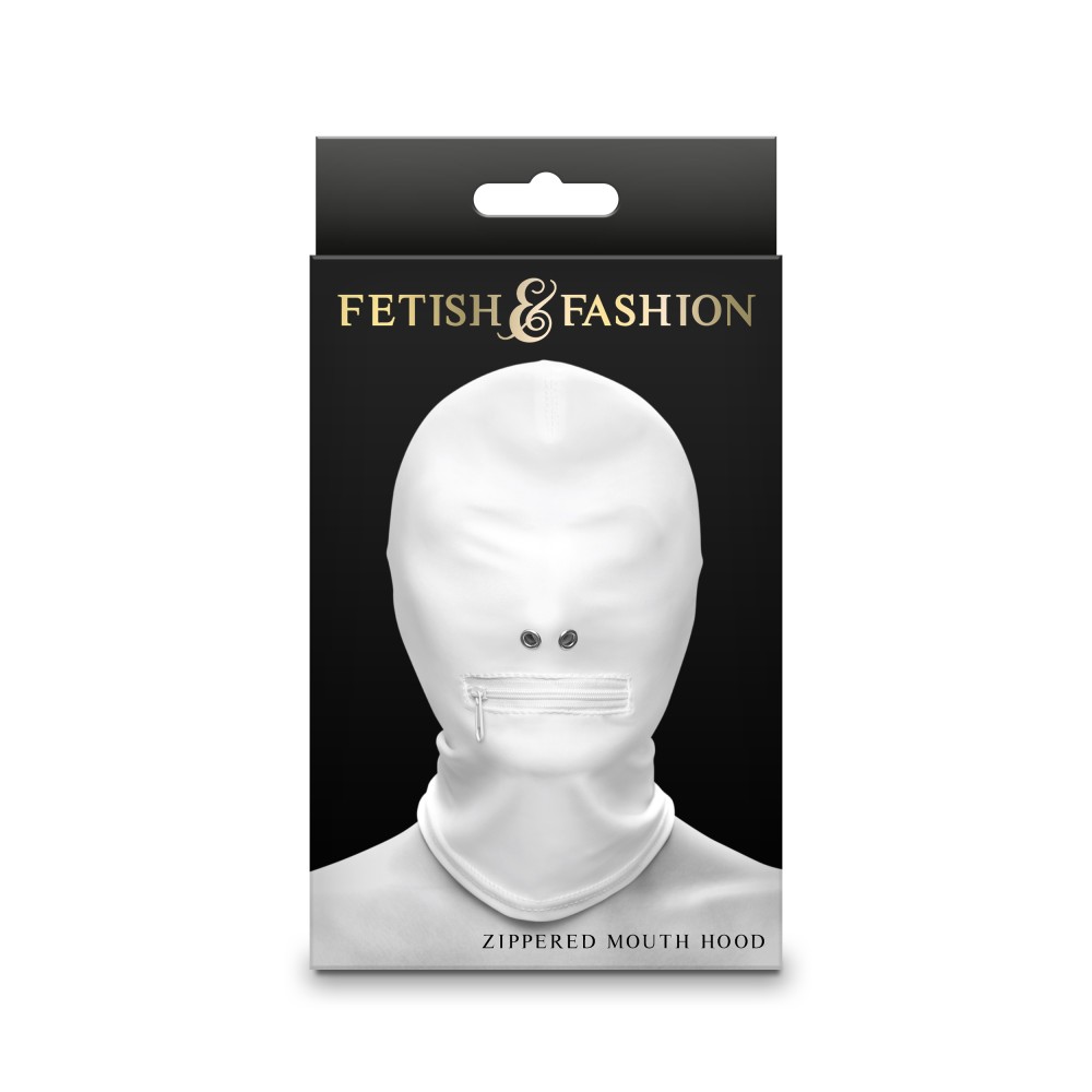 Fetish & Fashion - Zippered Mouth Hood - White - Alternate Package | ViPstore.hu - Erotika webáruház #1 - EAN 657447108976 | SKU NSTOYS1150