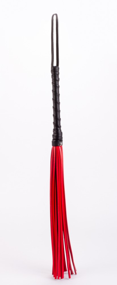 Calf Leather Handle Saddle Leather Tails Red | ViPstore.hu - Erotika webáruház #1 - EAN 5999560517347 | SKU DEVIL00051