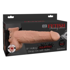 9" Squirting Hollow Strap-on Light/Black | ViPstore.hu - Erotika webáruház #1 - EAN 603912759280 | SKU PIPE339821