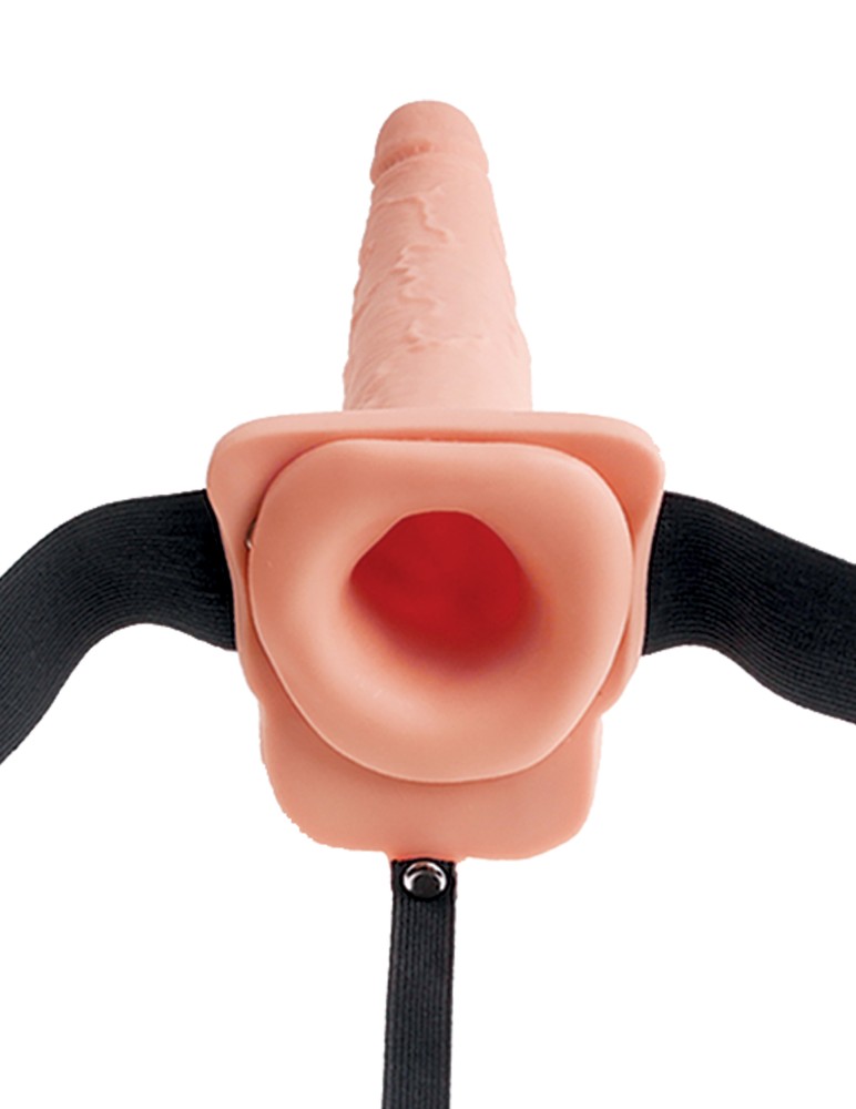 7" Squirting Hollow Strap-on Light/Black | ViPstore.hu - Erotika webáruház #3 - EAN 603912759266 | SKU PIPE339721