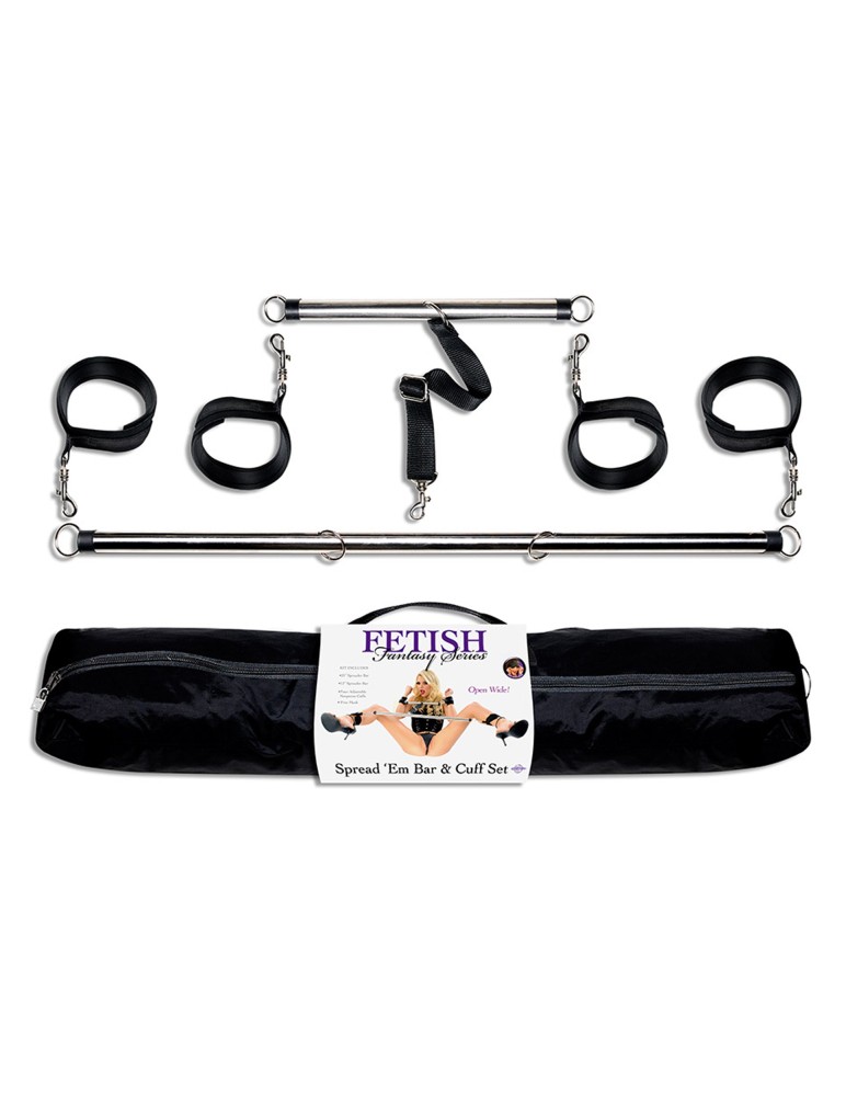 Spread 'em Bar and Cuff Set Silver/Black | ViPstore.hu - Erotika webáruház #4 - EAN 603912269284 | SKU PIPE371600