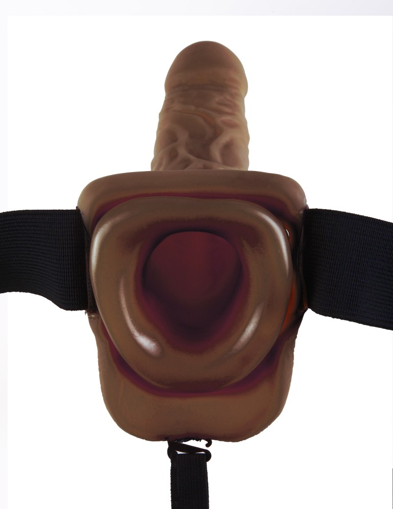9" Hollow Strap-On with Balls Brown/Black | ViPstore.hu - Erotika webáruház #5 - EAN 603912362763 | SKU PIPE337429