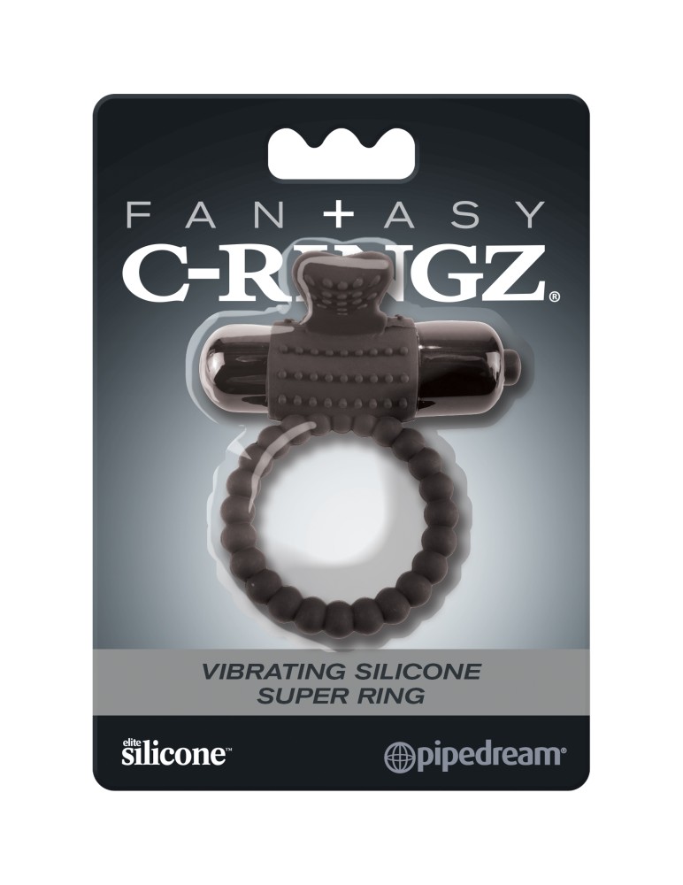 Vibrating Silicone Super Ring  Black | ViPstore.hu - Erotika webáruház #1 - EAN 603912747881 | SKU PIPE596623