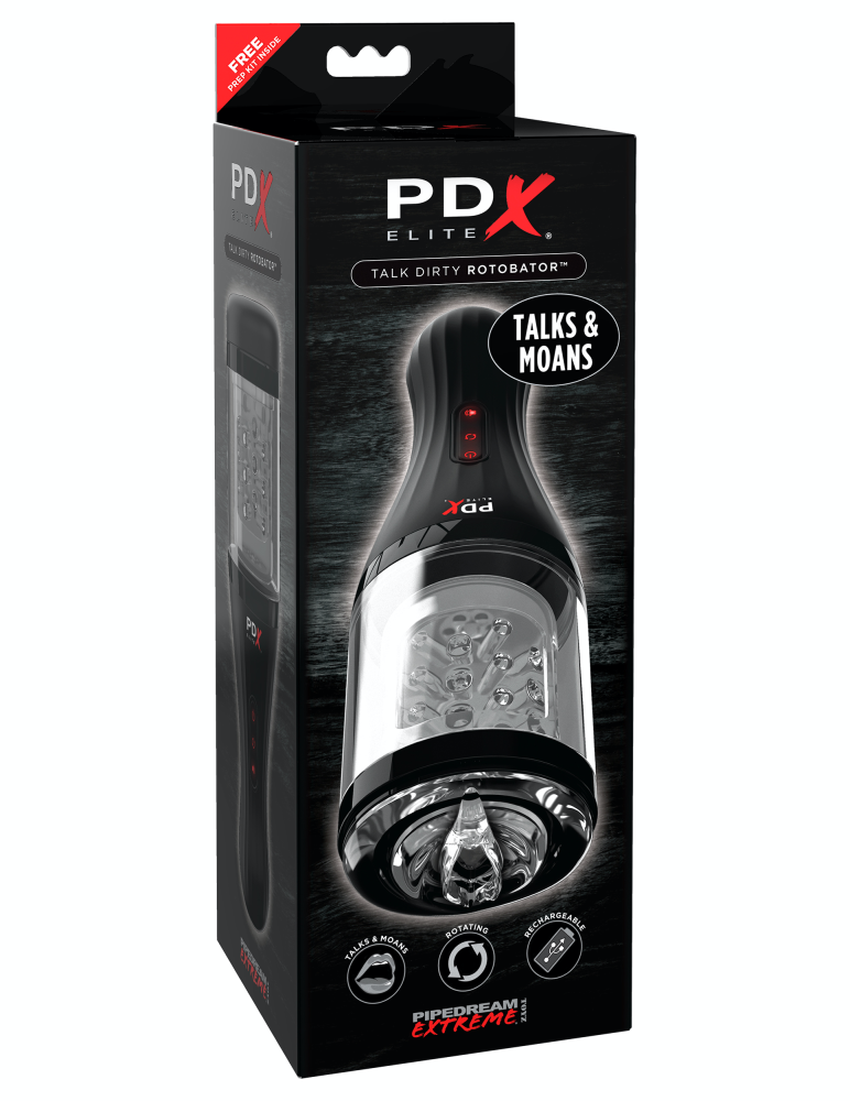 Talk Dirty Rotobator  Clear/Black | ViPstore.hu - Erotika webáruház #1 - EAN 603912751482 | SKU PIPE0RD526