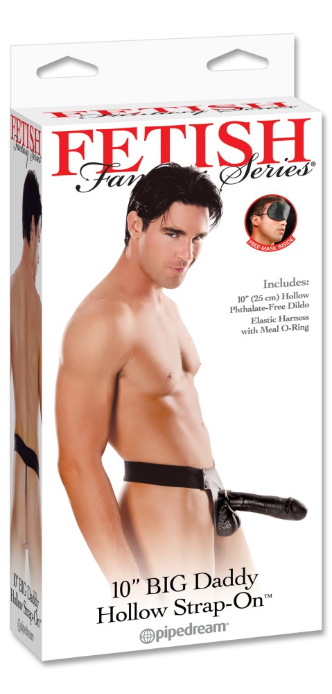 Big Daddy Hollow 10" Strap-on Black | ViPstore.hu - Erotika webáruház #1 - EAN 603912264586 | SKU PIPE394123