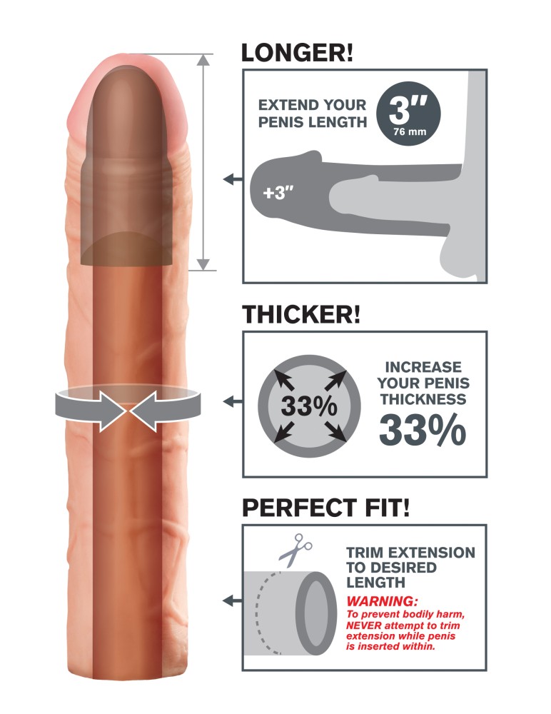 Perfect 3" Extension Light | ViPstore.hu - Erotika webáruház #3 - EAN 603912345681 | SKU PIPE411221