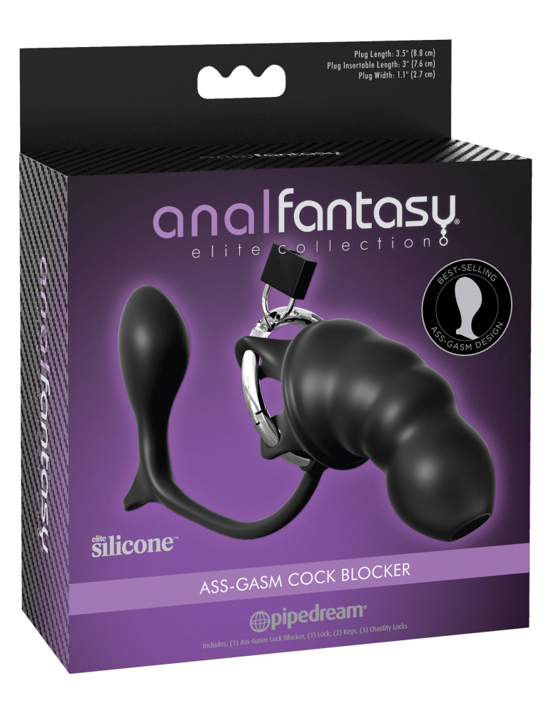 Ass-gasm Cock Blocker  Black | ViPstore.hu - Erotika webáruház #1 - EAN 603912755183 | SKU PIPE478323