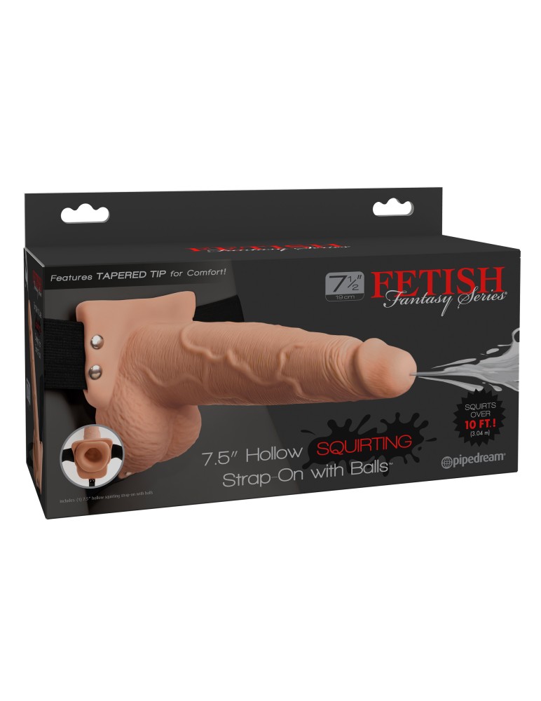 7" Squirting Hollow Strap-on Light/Black | ViPstore.hu - Erotika webáruház #1 - EAN 603912759266 | SKU PIPE339721