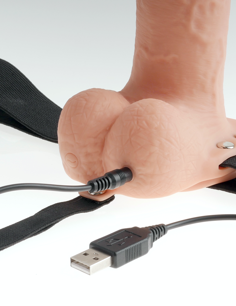 7" Hollow Strap-On Light/Black | ViPstore.hu - Erotika webáruház #5 - EAN 603912756524 | SKU PIPE339121