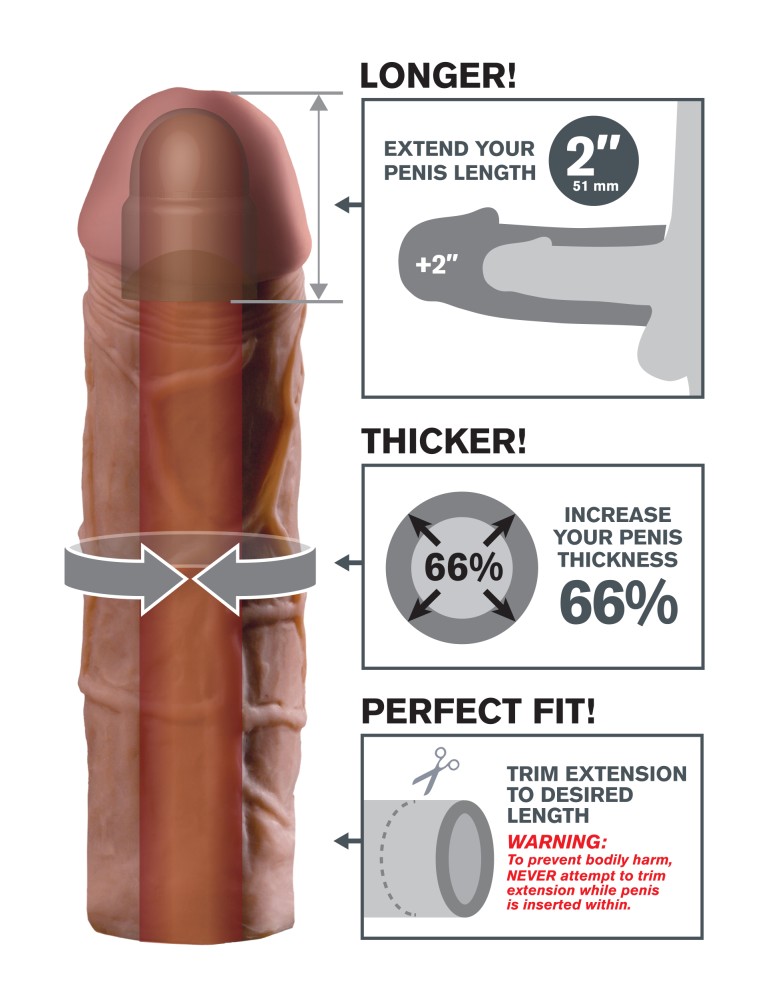 Mega 2" Extension Brown | ViPstore.hu - Erotika webáruház #3 - EAN 603912345711 | SKU PIPE411429