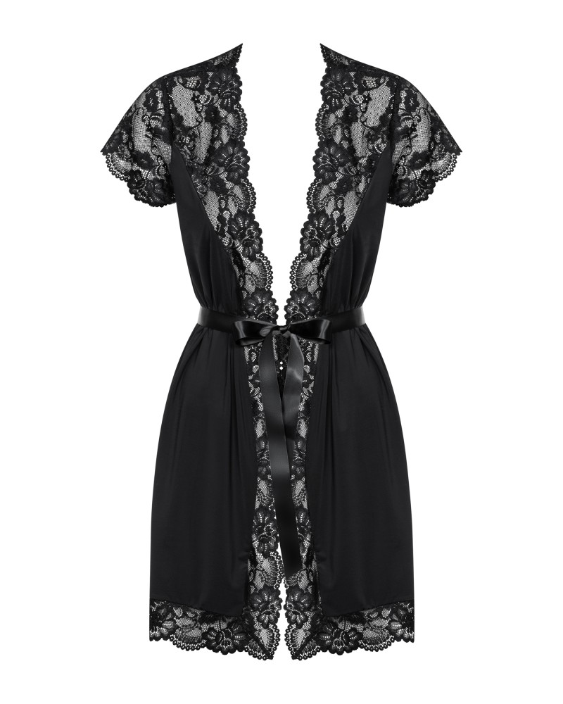 810-PEI-1 peignoir black L/XL | ViPstore.hu - Erotika webáruház #4 - EAN 5901688222980 | SKU OBSES02063