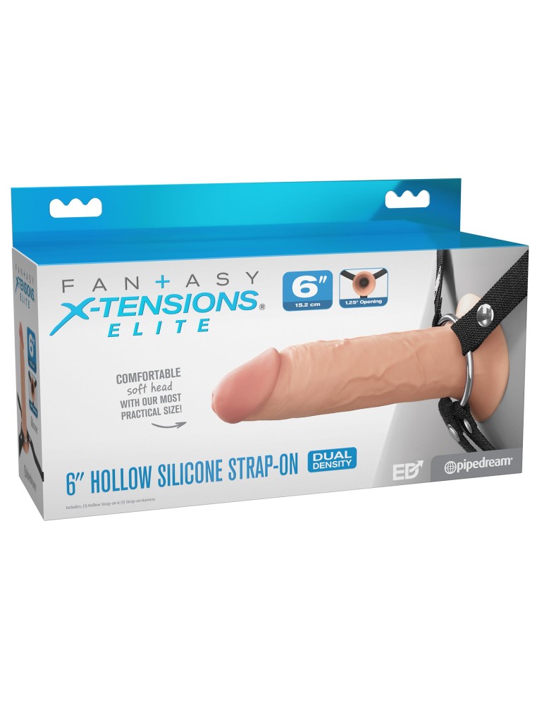 6" Silicone Hollow Strap-on - Dual Density | ViPstore.hu - Erotika webáruház #1 - EAN 603912775709 | SKU PIPE415821
