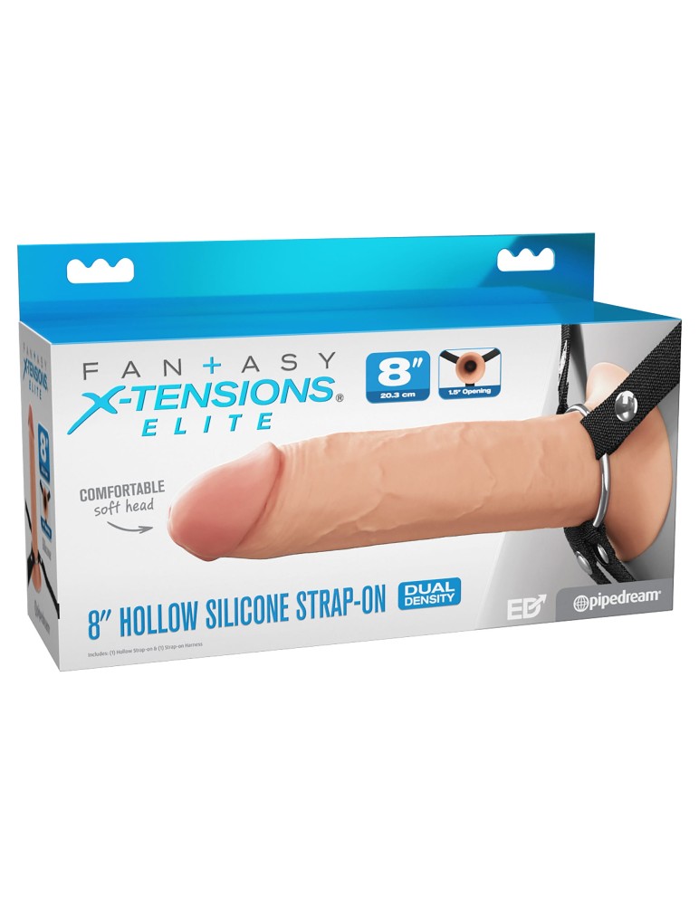 8" Silicone Hollow Strap-on - Dual Density | ViPstore.hu - Erotika webáruház #1 - EAN 603912775617 | SKU PIPE416021