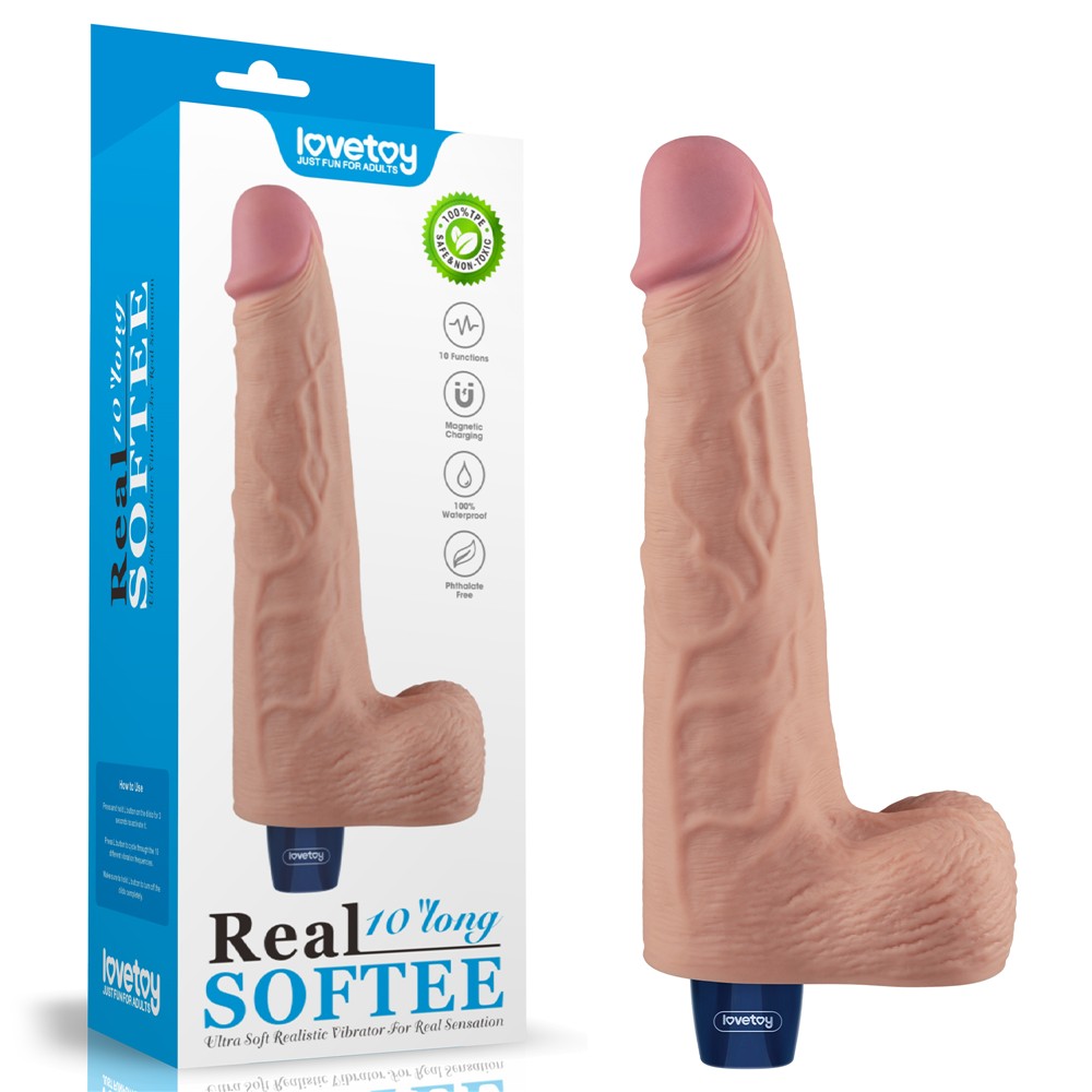 10" REAL SOFTEE Rechargeable Vibrating Dildo(Flesh)_B15O50_4 | ViPstore.hu - Erotika webáruház #1 - EAN 6942063401414 | SKU LVTOY00778