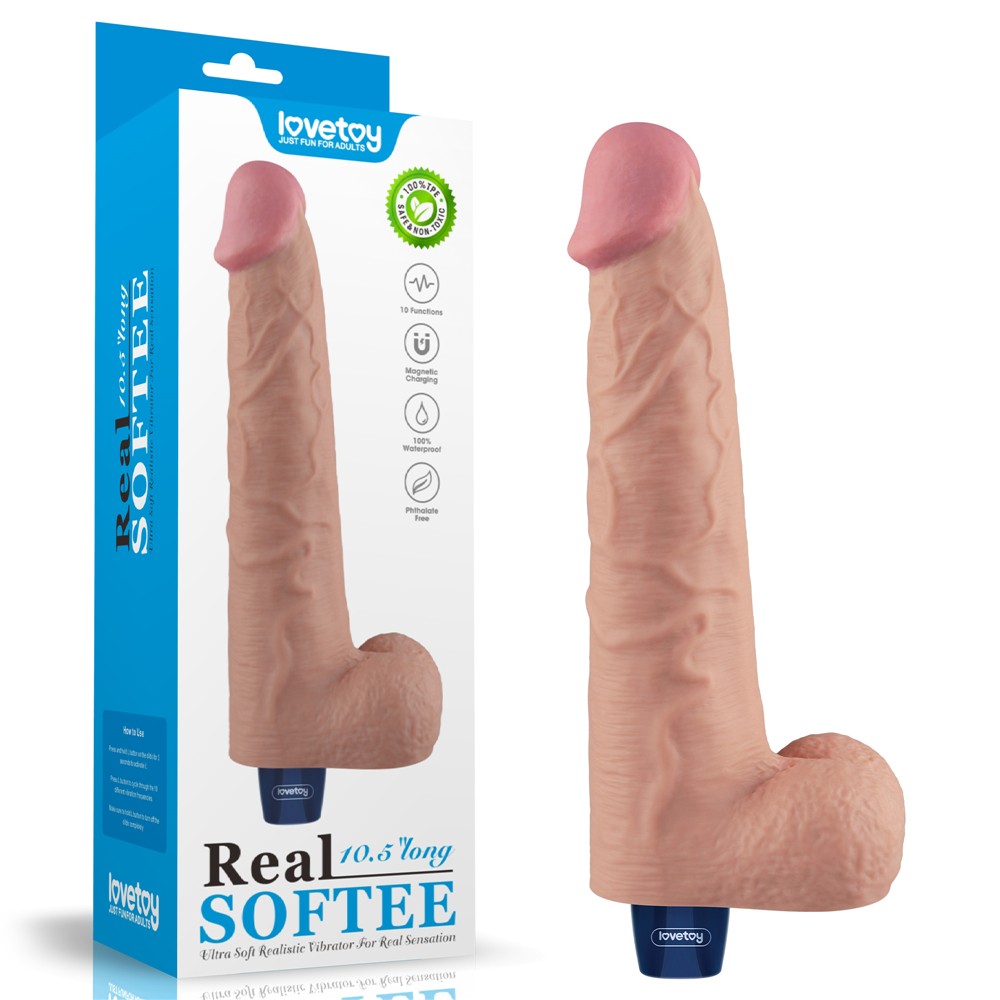 10.5" REAL SOFTEE Rechargeable Vibrating Dildo(Flesh)_B15O50_4 | ViPstore.hu - Erotika webáruház #1 - EAN 6942063401483 | SKU LVTOY00779