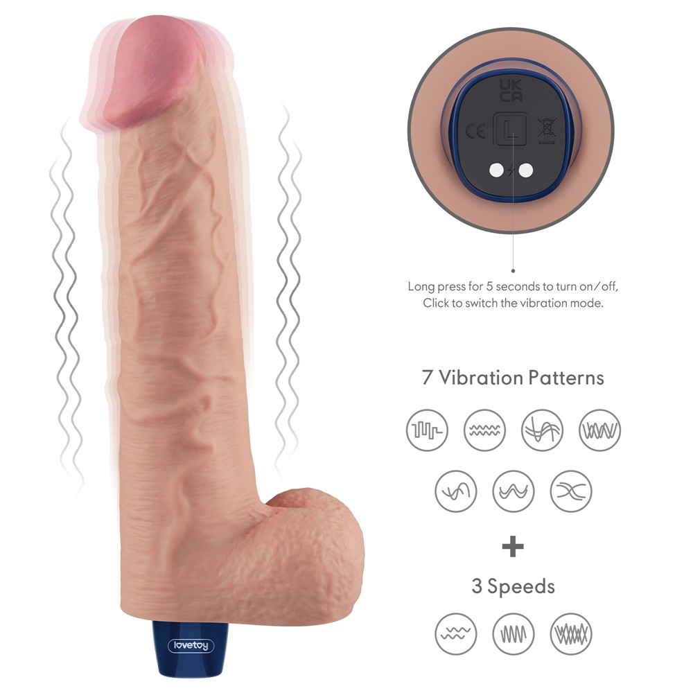 10.5" REAL SOFTEE Rechargeable Vibrating Dildo(Flesh)_B15O50_4 | ViPstore.hu - Erotika webáruház #6 - EAN 6942063401483 | SKU LVTOY00779