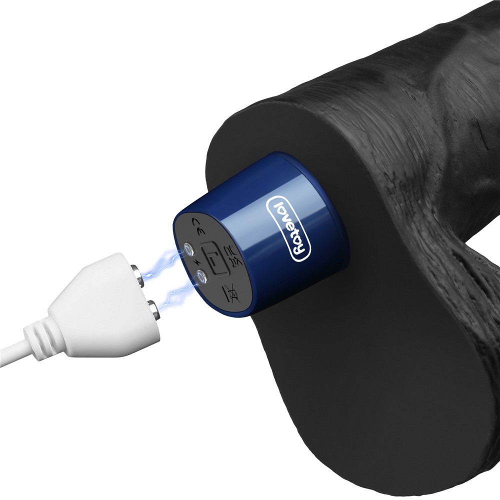 9" REAL SOFTEE Rechargeable Vibrating Dildo(Black)_B15O50_4 | ViPstore.hu - Erotika webáruház #5 - EAN 6942063401421 | SKU LVTOY00780