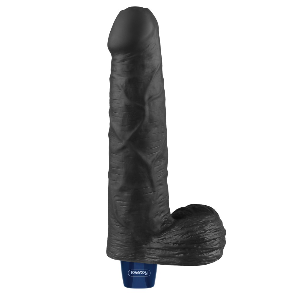 9" REAL SOFTEE Rechargeable Vibrating Dildo(Black)_B15O50_4 | ViPstore.hu - Erotika webáruház #8 - EAN 6942063401421 | SKU LVTOY00780