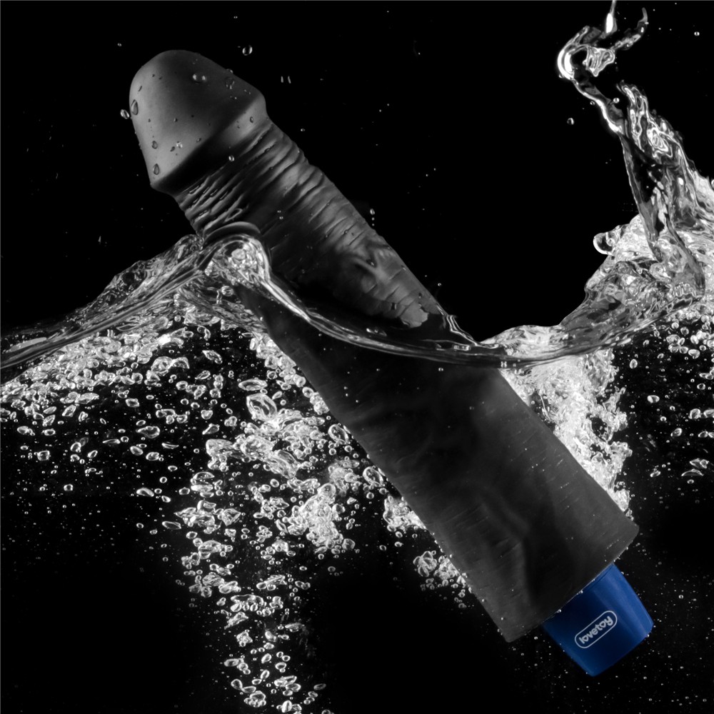 9.5" REAL SOFTEE Rechargeable Vibrating Dildo(Black)_B15O50_4 | ViPstore.hu - Erotika webáruház #4 - EAN 6942063401438 | SKU LVTOY00781