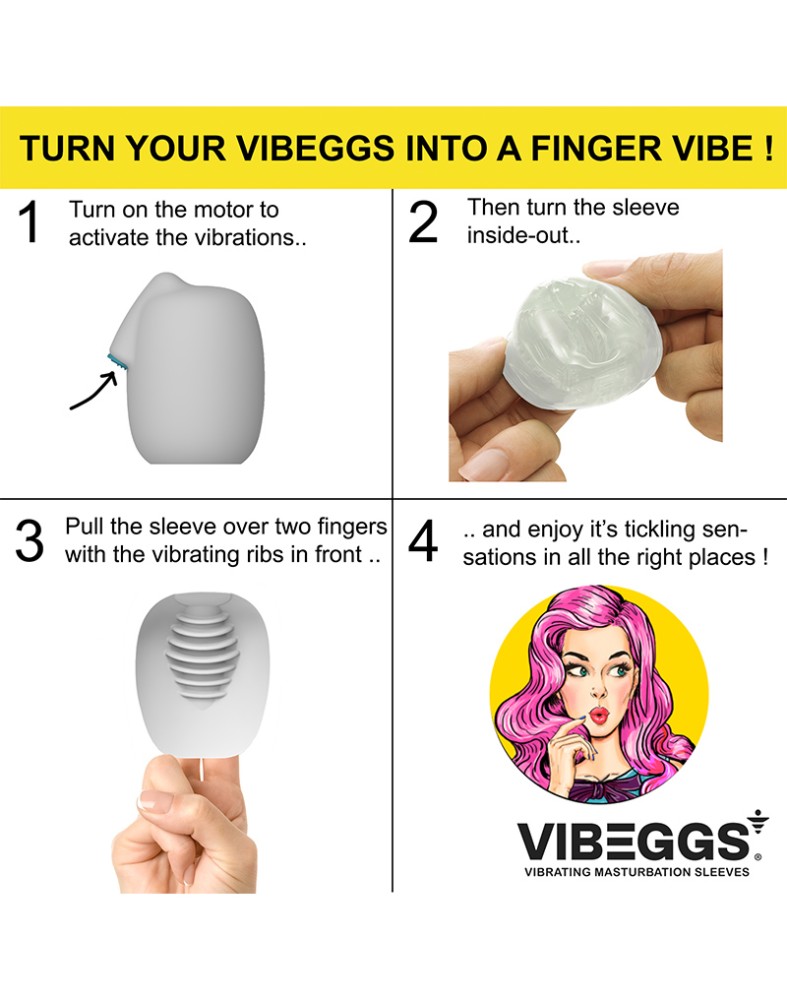 VIBEGGS - Twisty Tongues - Vibrating Masturbation Sleeve - White | ViPstore.hu - Erotika webáruház #8 - EAN 4903462555384 | SKU VIBEGGS001