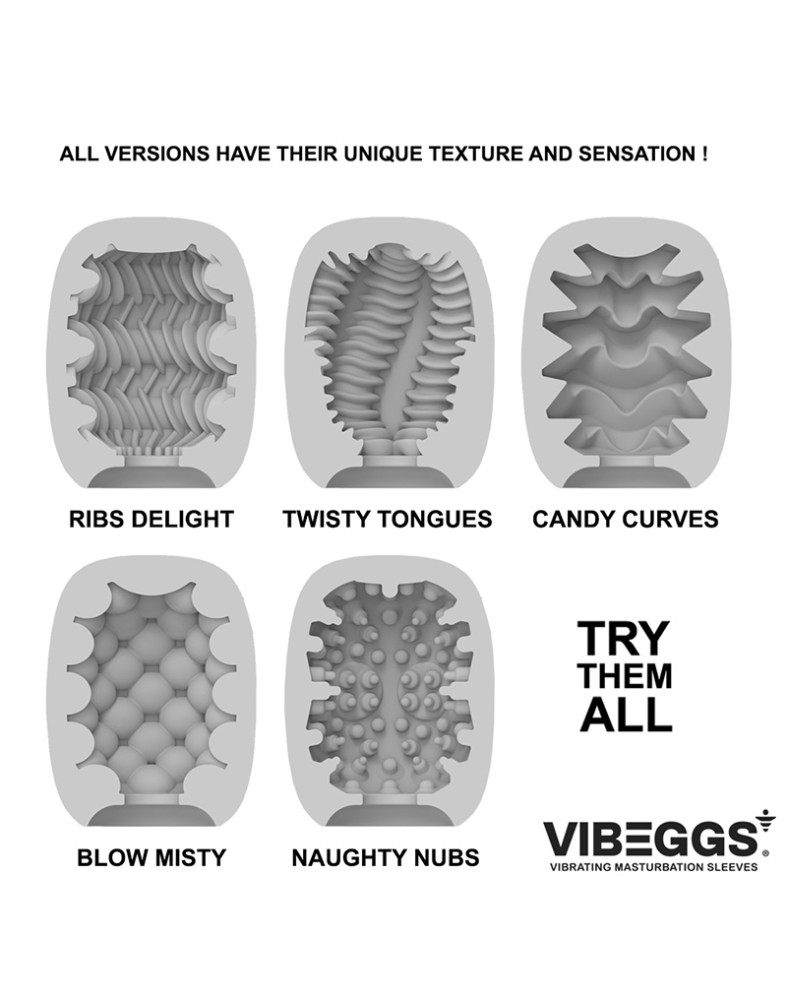 VIBEGGS - Candy Curves - Vibrating Masturbation Sleeve - White | ViPstore.hu - Erotika webáruház #8 - EAN 4903462555391 | SKU VIBEGGS002