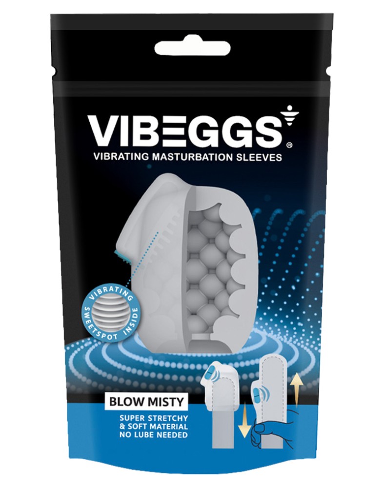 VIBEGGS - Blow Misty - Vibrating Masturbation Sleeve - White | ViPstore.hu - Erotika webáruház #1 - EAN 4903462555407 | SKU VIBEGGS003
