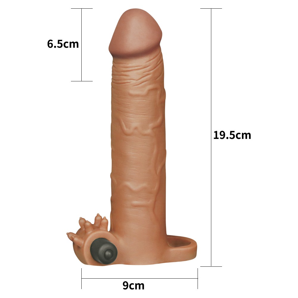 Pleasure X-Tender Vibrating Penis Sleeve #5 Brown_B0O50_3 | ViPstore.hu - Erotika webáruház #5 - EAN 6970260909921 | SKU LVTOY00058