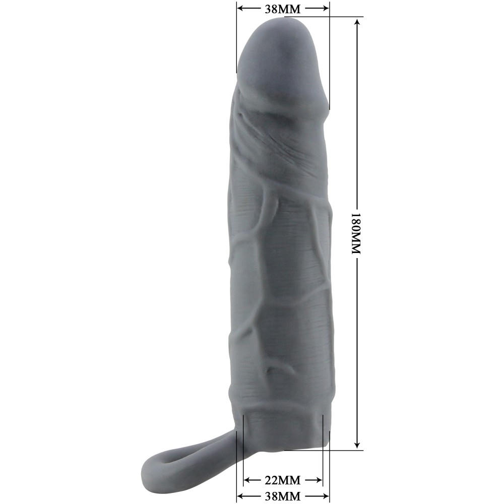 Pretty Love Realistic Penis Sleeve Black III | ViPstore.hu - Erotika webáruház #8 - EAN 6959532336733 | SKU DEBRA01826