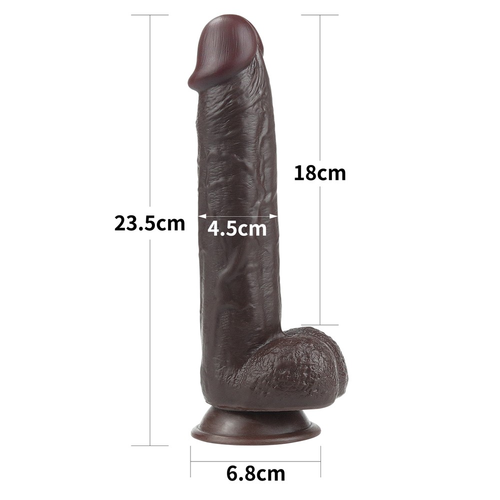 0'' Sliding Skin Dual Layer Dong Black | ViPstore.hu - Erotika webáruház #2 - EAN 6970260909419 | SKU LVTOY00511