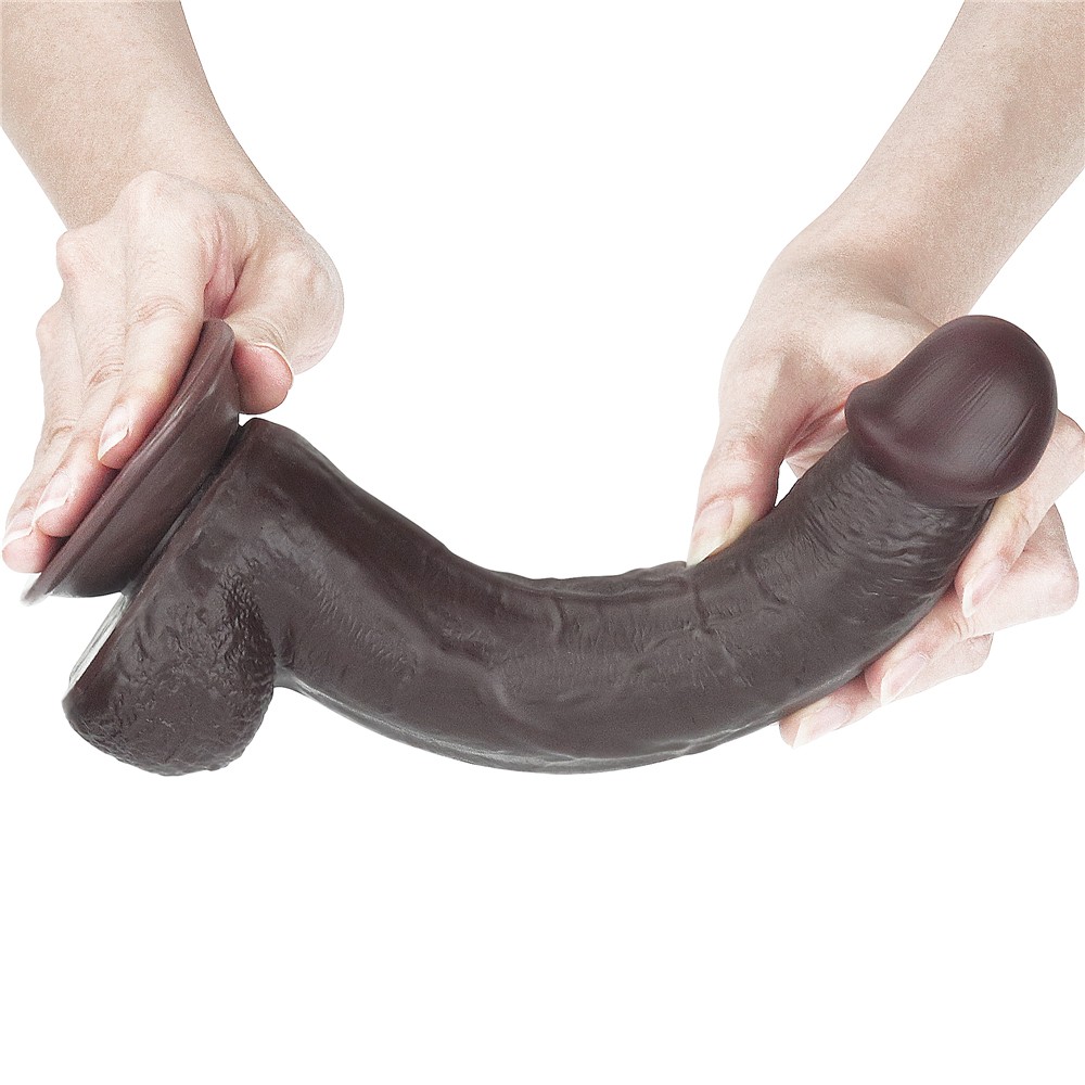 9,0'' Sliding Skin Dual Layer Dong Black - Image 5