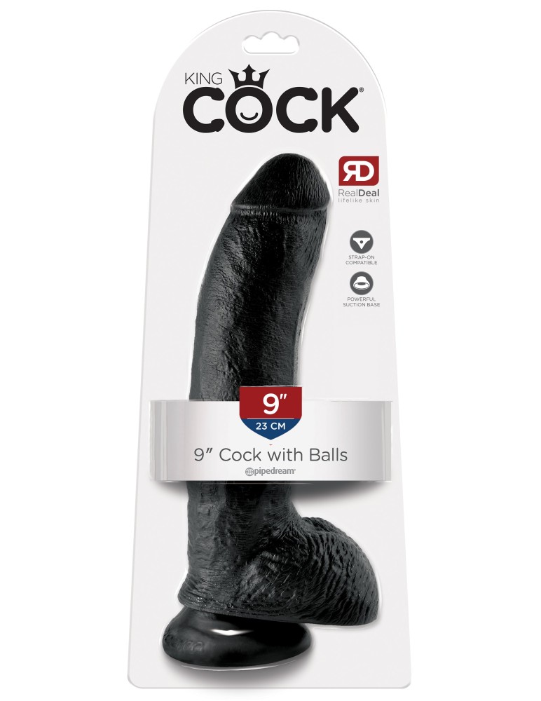 9" Cock with Balls  Black | ViPstore.hu - Erotika webáruház #1 - EAN 603912350258 | SKU PIPE550823