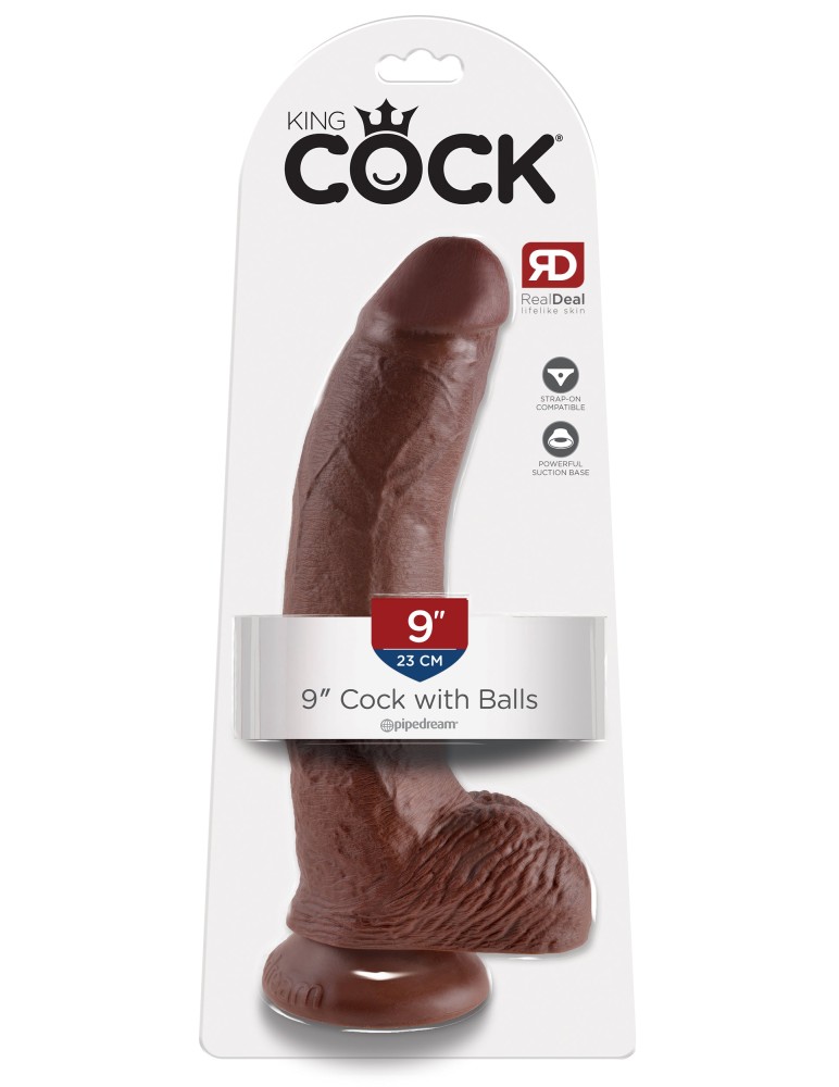 9" Cock with Balls  Brown | ViPstore.hu - Erotika webáruház #1 - EAN 603912350265 | SKU PIPE550829