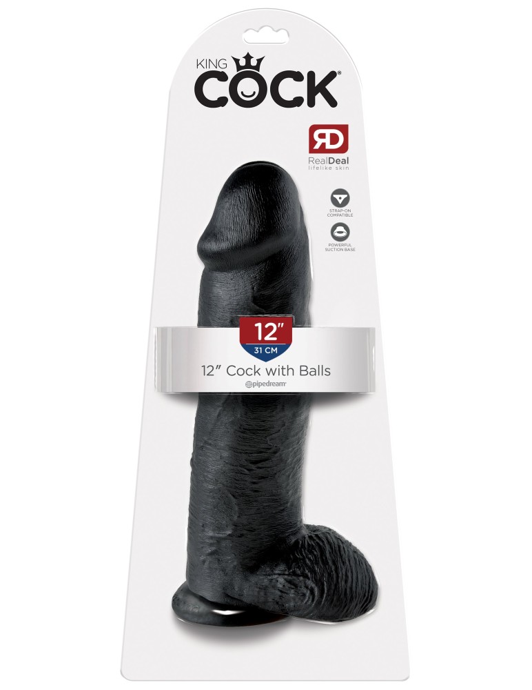 12" Cock with Balls Black | ViPstore.hu - Erotika webáruház #1 - EAN 603912350326 | SKU PIPE551123