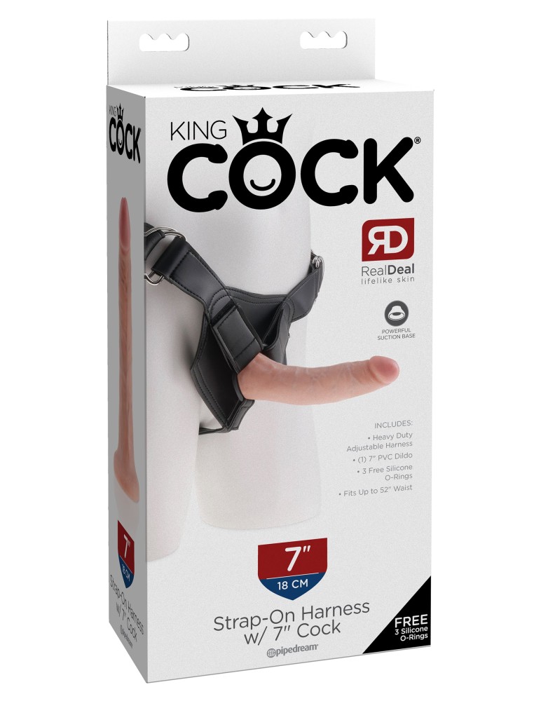 Strap on Harness with 7" Cock  Light | ViPstore.hu - Erotika webáruház #1 - EAN 603912361261 | SKU PIPE562221