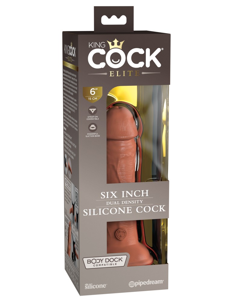 6" Dual Density Silicone Cock  Tan | ViPstore.hu - Erotika webáruház #1 - EAN 603912769272 | SKU PIPE577022