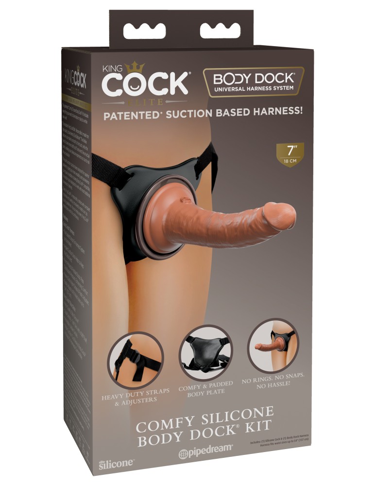 Comfy Silicone Body Dock Kit Black/ Dark Brown | ViPstore.hu - Erotika webáruház #1 - EAN 603912771251 | SKU PIPE578322