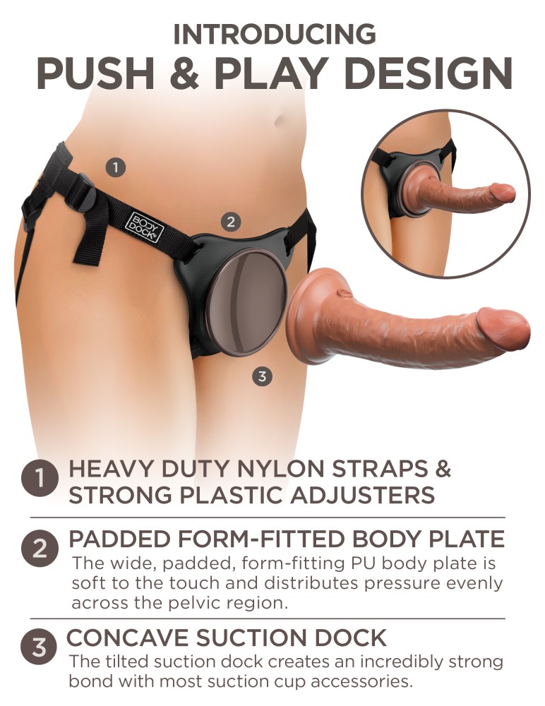 Comfy Silicone Body Dock Kit Black/ Dark Brown | ViPstore.hu - Erotika webáruház #7 - EAN 603912771251 | SKU PIPE578322