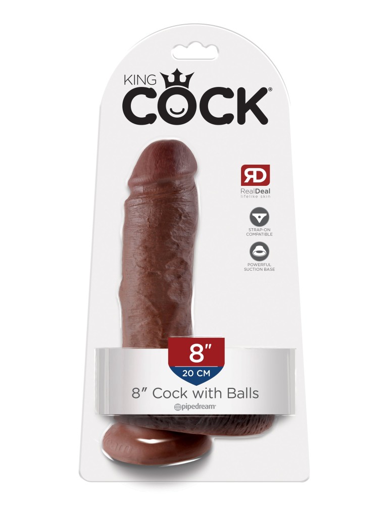 8" Cock with Balls  Brown | ViPstore.hu - Erotika webáruház #1 - EAN 603912350241 | SKU PIPE550729