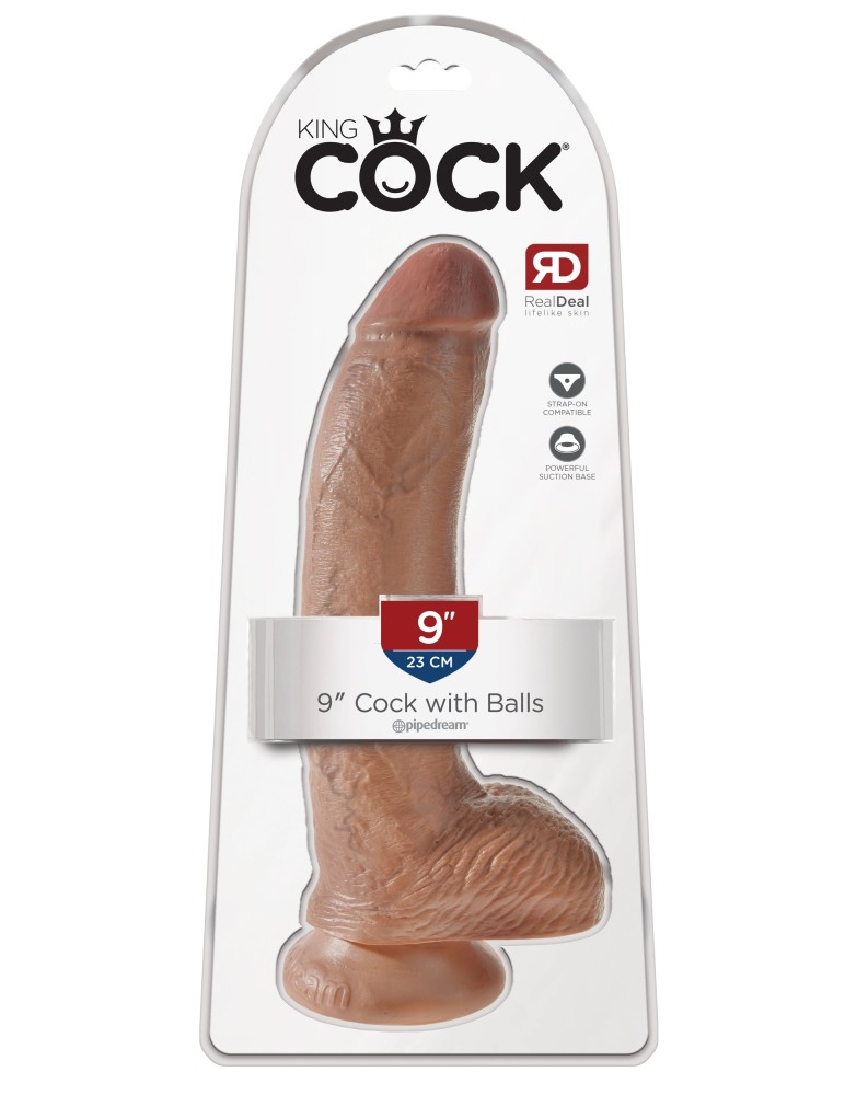 9" Cock with Balls  Tan | ViPstore.hu - Erotika webáruház #1 - EAN 603912746372 | SKU PIPE550822