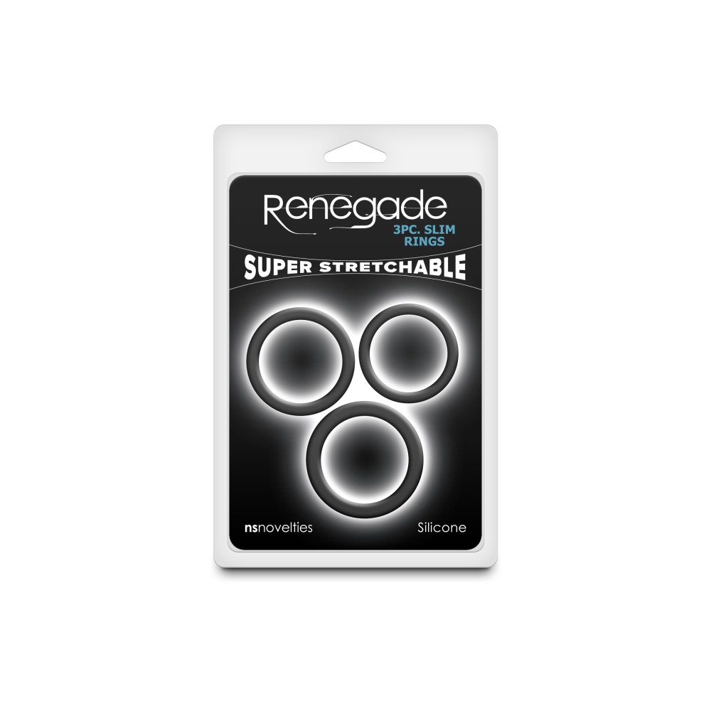 Renegade - 3pc Slim Rings - Black | ViPstore.hu - Erotika webáruház #1 - EAN 657447110771 | SKU NSTOYS1209