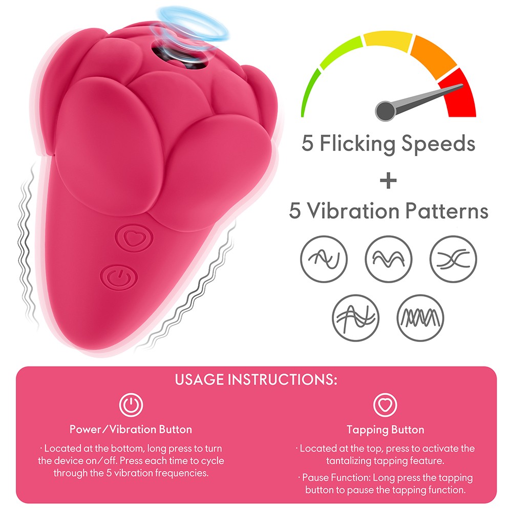 Flicker Rechargeable Vibrator Rose Red | ViPstore.hu - Erotika webáruház #9 - EAN }