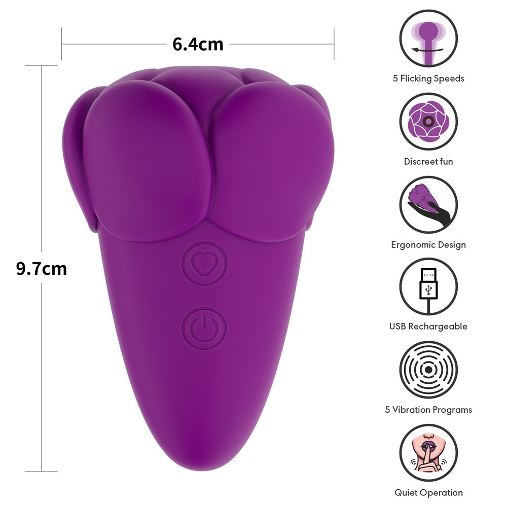 Flicker Rechargeable Vibrator Purple | ViPstore.hu - Erotika webáruház #2 - EAN 6942063401834 | SKU LVTOY00830