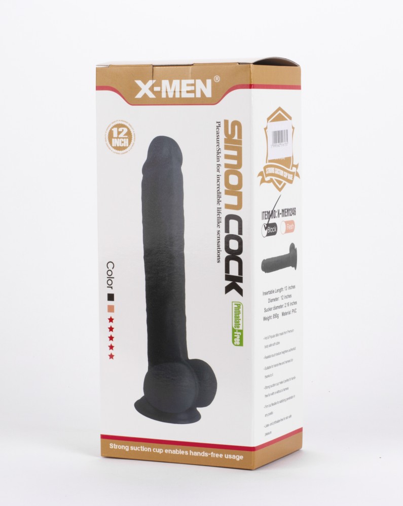 X-Men Louis 12" Cock Black | ViPstore.hu - Erotika webáruház #2 - EAN 5999560516135 | SKU XMEN000172