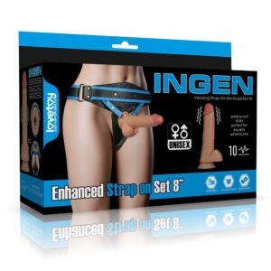 Vibrating Enhanced Strap on Set 8'' XS/S/M | ViPstore.hu - Erotika webáruház #1 - EAN 6942063402541 | SKU LVTOY00847