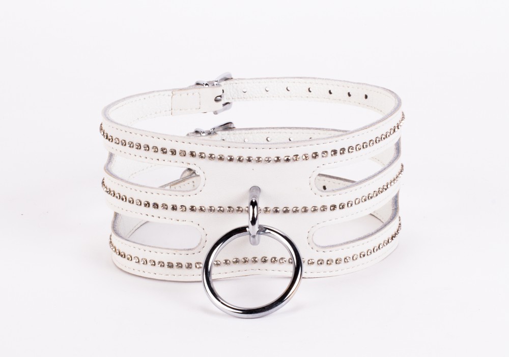 Designer Traingo Collar Made in Calf Softy Leather White | ViPstore.hu - Erotika webáruház #1 - EAN 5999560510355 | SKU DEVIL00062