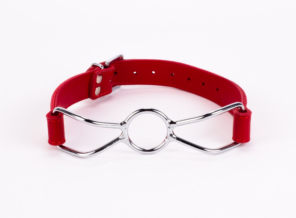 Calf Softy Leather Top and Lamb Leather Padding with Stainless Steel Mouth Piece Red | ViPstore.hu - Erotika webáruház #1 - EAN 5999560510522 | SKU DEVIL00069