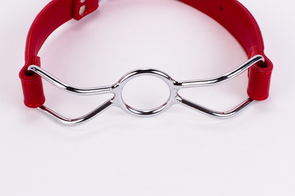 Calf Softy Leather Top and Lamb Leather Padding with Stainless Steel Mouth Piece Red | ViPstore.hu - Erotika webáruház #3 - EAN 5999560510522 | SKU DEVIL00069