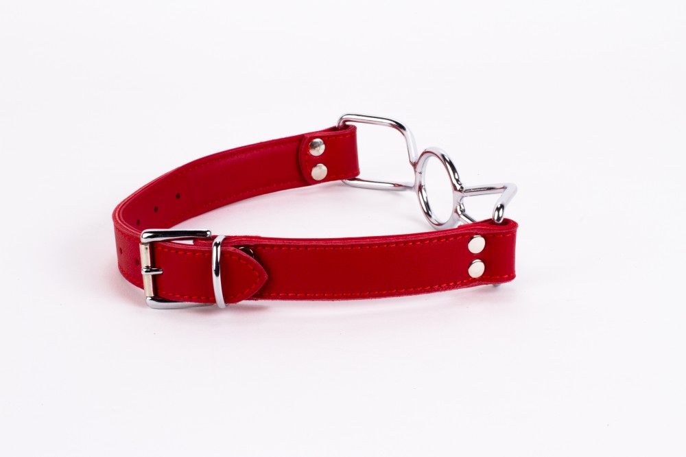 Calf Softy Leather Top and Lamb Leather Padding with Stainless Steel Mouth Piece Red | ViPstore.hu - Erotika webáruház #5 - EAN 5999560510522 | SKU DEVIL00069