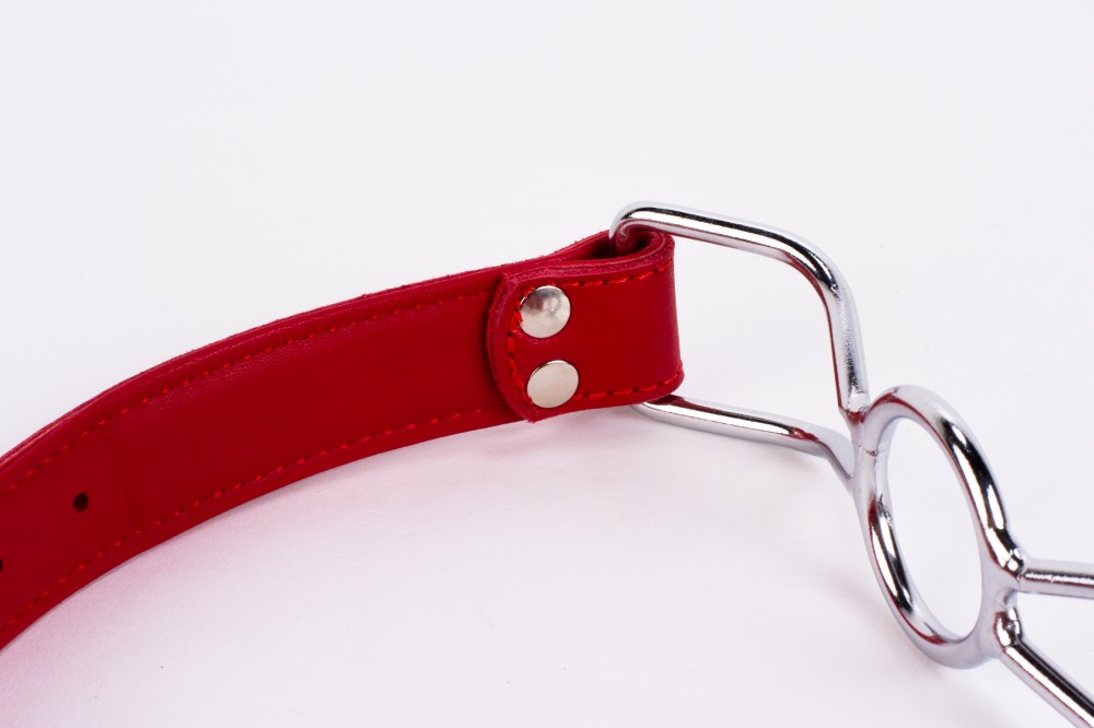 Calf Softy Leather Top and Lamb Leather Padding with Stainless Steel Mouth Piece Red | ViPstore.hu - Erotika webáruház #7 - EAN 5999560510522 | SKU DEVIL00069